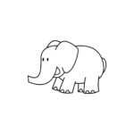 Elephant Shapes - Tim's Printables for Blank Elephant Template