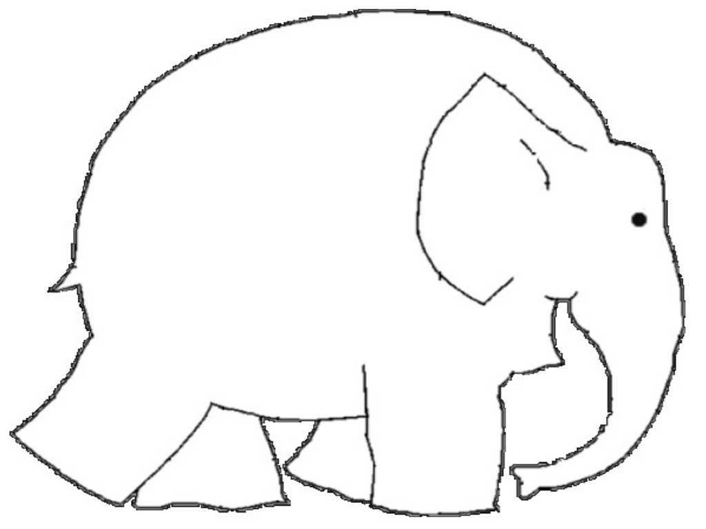 Elmer The Elephant Coloring Pages Pertaining To Blank Elephant Template