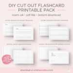 Emma's Studyblr — Free Diy Flashcards Printable Pack I've Pertaining To Free Printable Blank Flash Cards Template