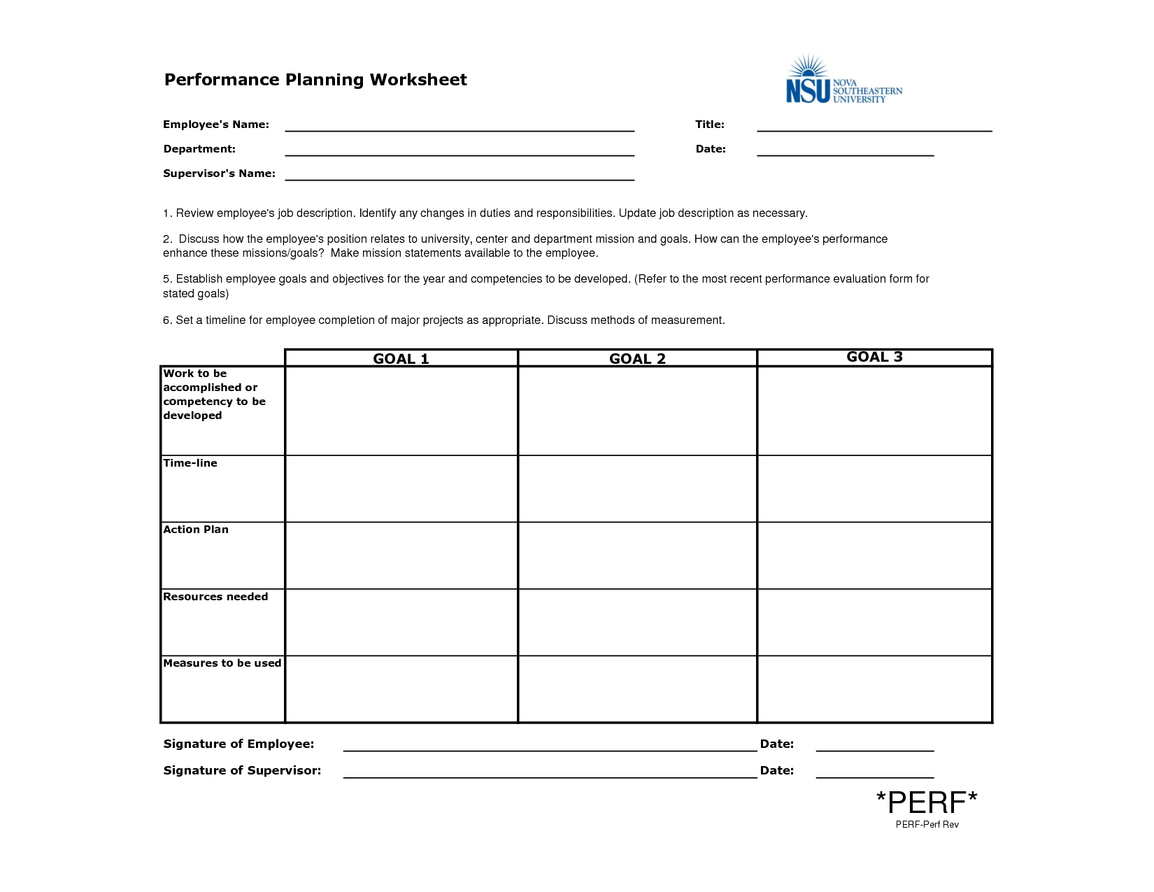 Employee Performance Planning Worksheet Template Example For Performance Improvement Plan Template Word