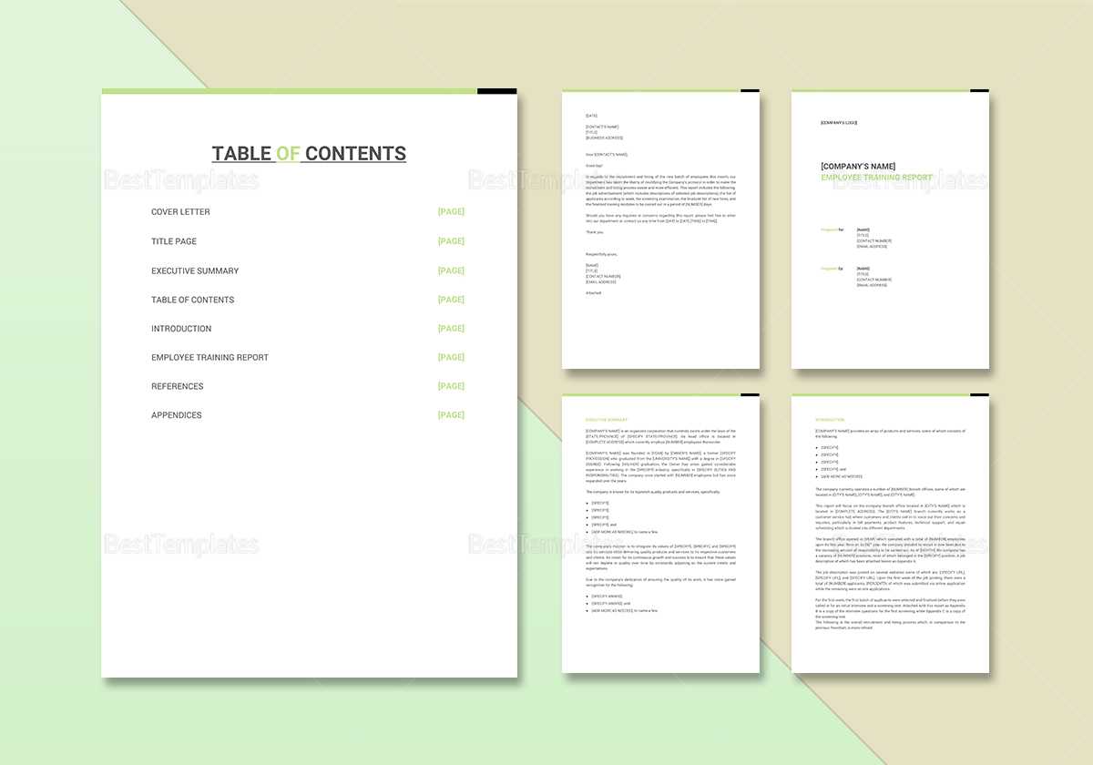 Employee Training Report Template For After Training Report Template