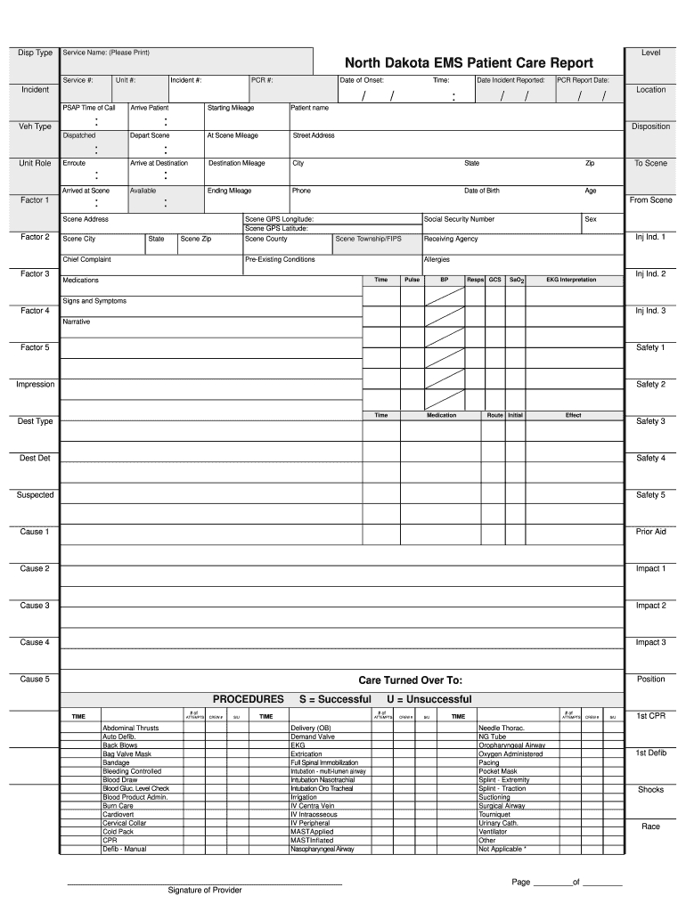 Ems Run Report Narrative Example – Fill Online, Printable Intended For Patient Care Report Template