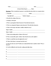 Englishlinx | Book Report Worksheets Throughout One Page Book Report Template