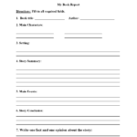 Englishlinx | Book Report Worksheets With Book Report Template Middle School