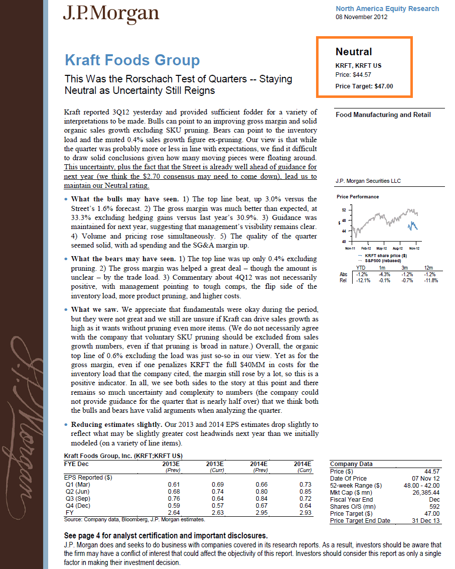 Equity Research Report - An Inside Look At What's Actually With Stock Analyst Report Template