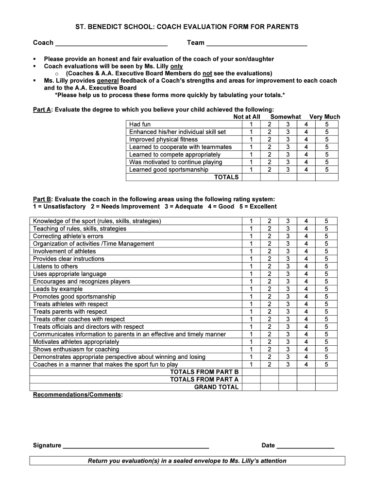 Evaluation Form – Fill Online, Printable, Fillable, Blank With Regard To Blank Evaluation Form Template