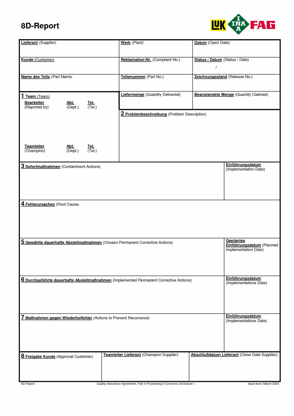 Excel Worksheet Sample Problems | Printable Worksheets And Inside 8D Report Template Xls