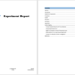 Experiment Report Template - Microsoft Word Templates regarding Lab Report Template Word