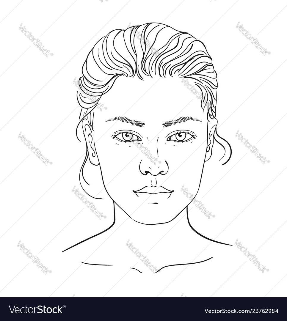 Face Chart Makeup Artist Blank Template Inside Blank Model Sketch Template