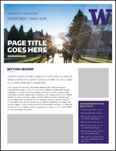 Fact Sheet | Uw Brand inside Fact Sheet Template Word