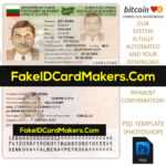 Fake Bulgaria Passport Template Psd [Editable Download] Within Blank Social Security Card Template Download