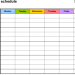 Family Budget Weekly Schedule Template Word Firuse Rsd7 Org Pertaining To Blank Workout Schedule Template