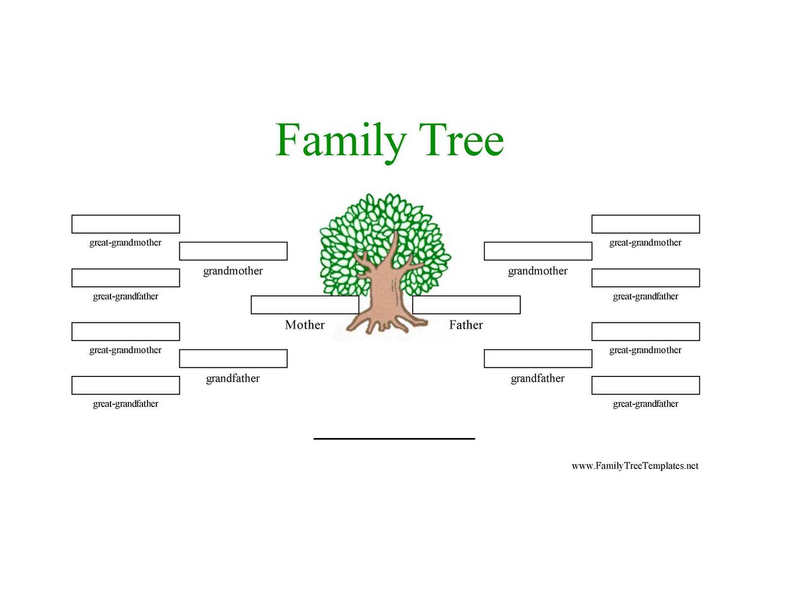 Family Tree Template: Family Tree Template Three Generation Intended For Blank Family Tree Template 3 Generations