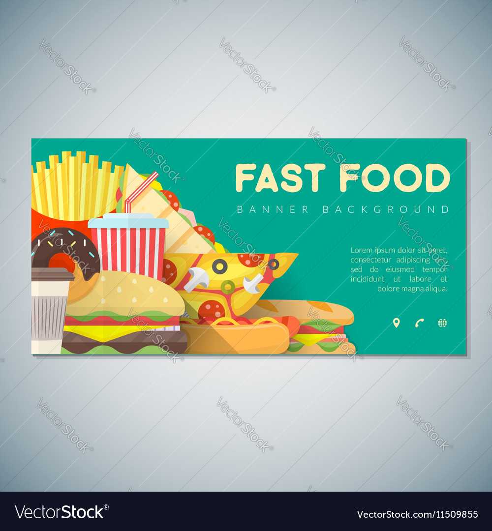 Fast Food Banner Backdrop Template For Food Banner Template