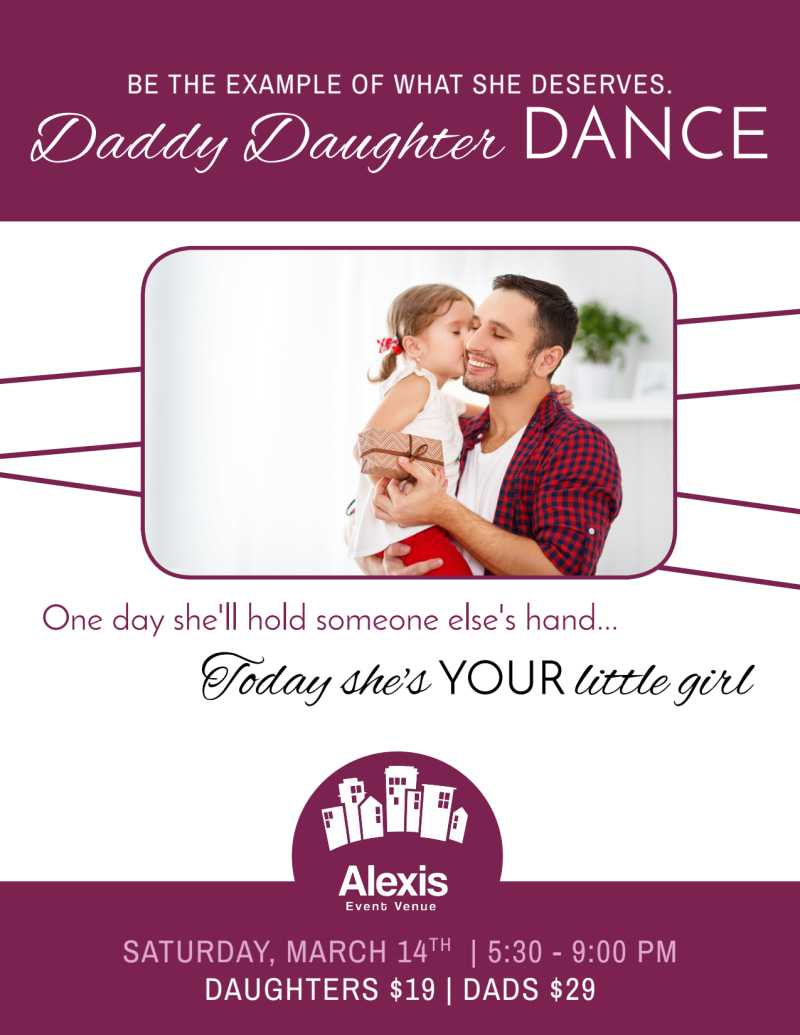 Father Daughter Dance Flyer Template Throughout Dance Flyer Template Word