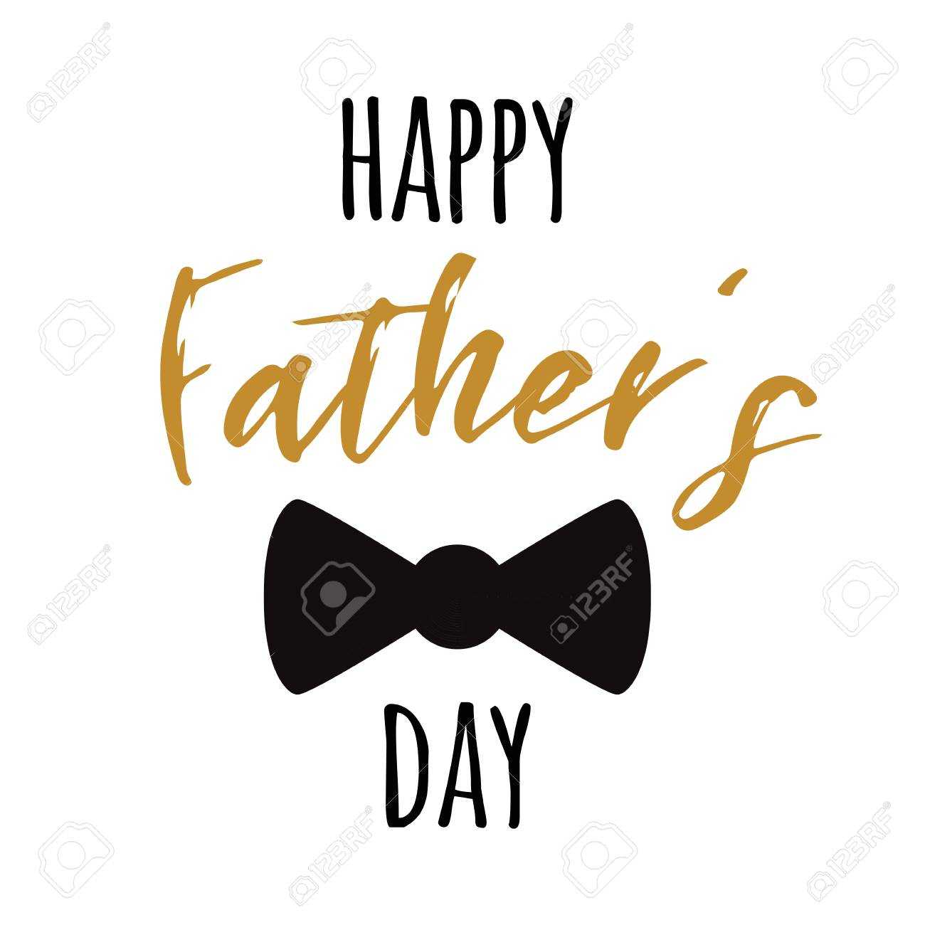 Fathers Day Banner Design With Lettering, Black Bow Tie Butterfly Intended For Tie Banner Template