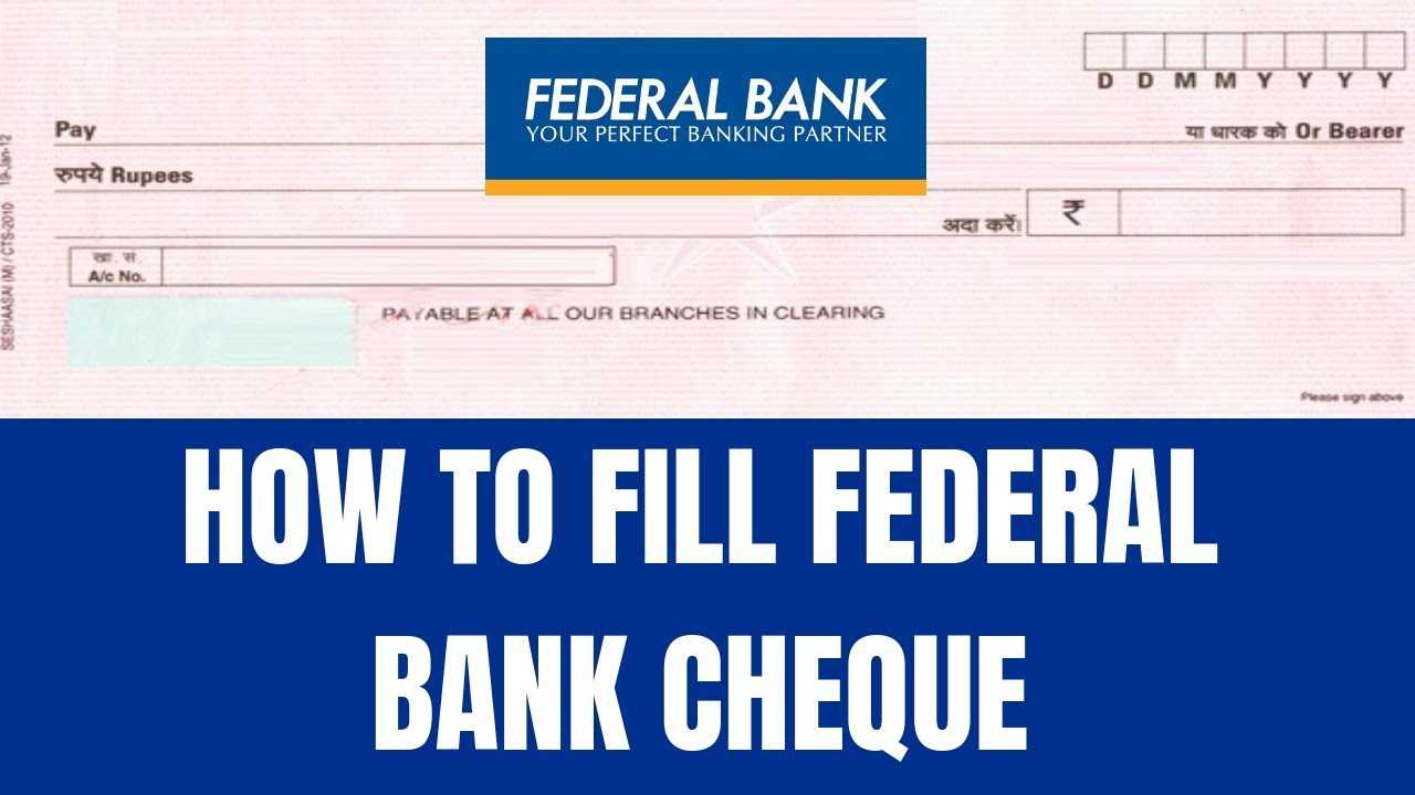 Federal Bank Blank Cheque Pertaining To Fun Blank Cheque Template