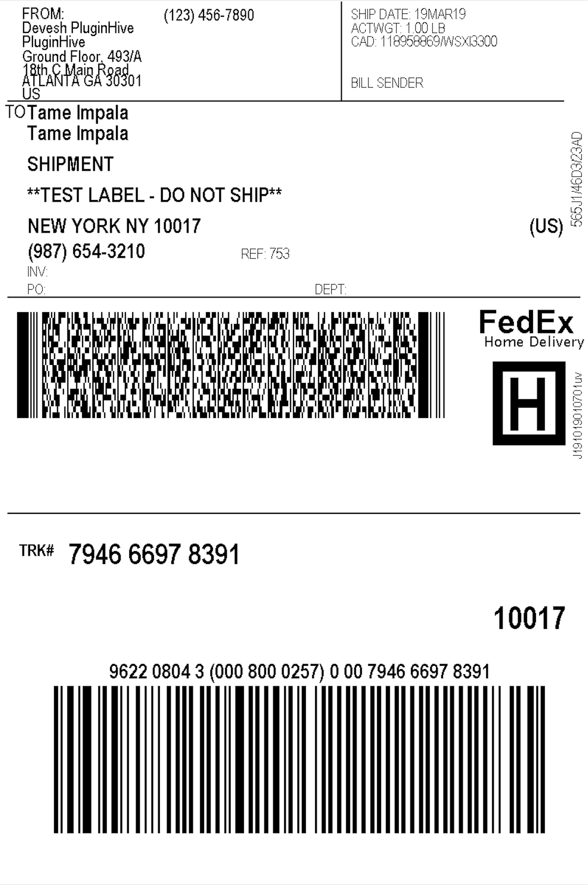 Fedex Ground Return Label For Fedex Label Template Word