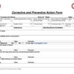 Ff964 Corrective And Preventive Action Example 3A Usable Pertaining To Corrective Action Report Template