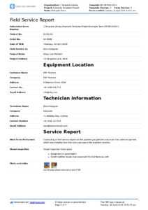 Field Service Report Template (Better Format Than Word inside Field Report Template