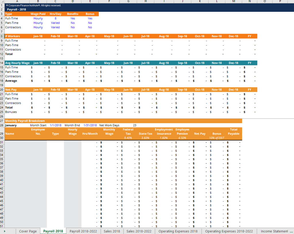 Financial Projection Template – Download Free Excel Template Throughout Liquidity Report Template