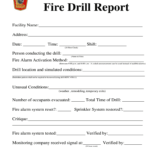 Fire Drill Report Template Uk - Fill Online, Printable inside Emergency Drill Report Template