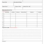 Fixture Inspection Documentation For Engineering - intended for Engineering Inspection Report Template