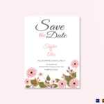 Floral Save The Date Card Template Within Save The Date Template Word