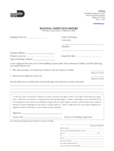 Florida Roof Inspection Form - Fill Online, Printable for Roof Inspection Report Template