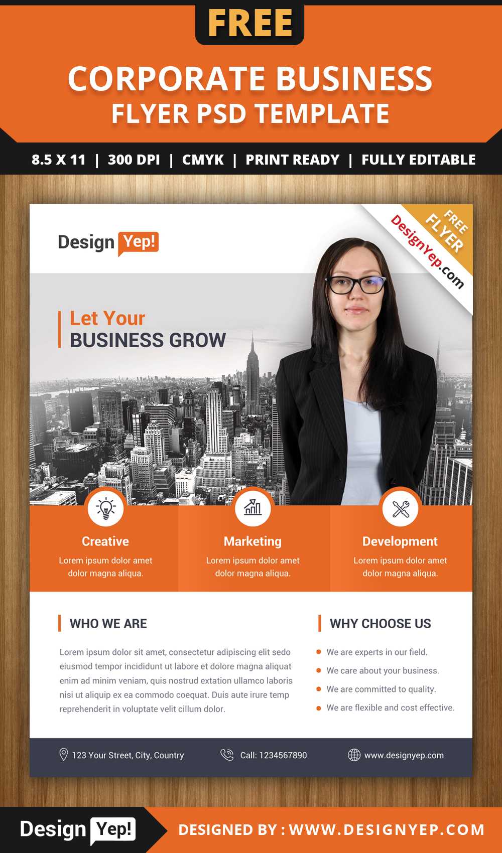 Flyer Lates Free Psd Business Brochure Photoshop Download Regarding Free Business Flyer Templates For Microsoft Word