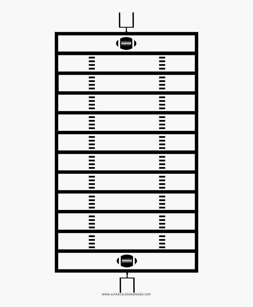 Football Field Coloring Page – Transparent Football Field For Blank Football Field Template