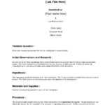 Formal Lab Report Template : Biological Science Picture In Science Experiment Report Template