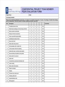 Free 15+ Peer Evaluation Forms In Pdf | Ms Word inside Blank Evaluation Form Template