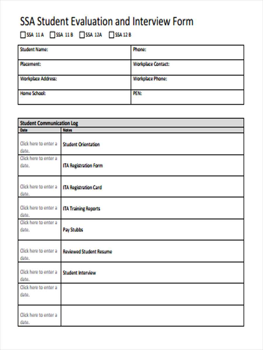 Free 37+ Interview Forms In Pdf | Ms Word | Excel In Student Feedback Form Template Word