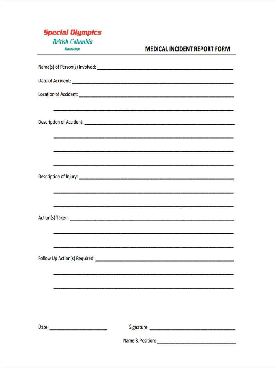Free 7+ Medical Report Forms In Pdf | Ms Word Throughout Incident Report Form Template Word