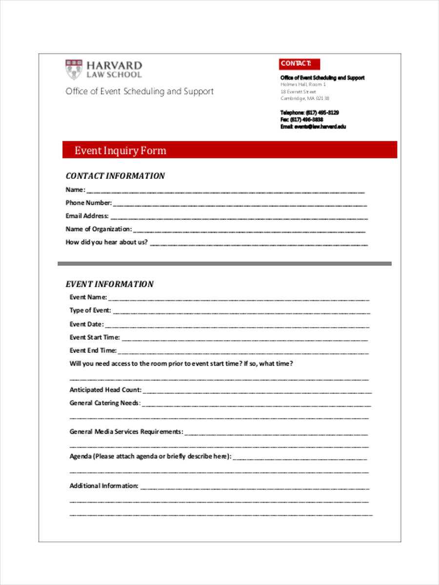 Free 7+ Sample Event Inquiry Forms In Ms Word | Pdf Regarding Seminar Registration Form Template Word