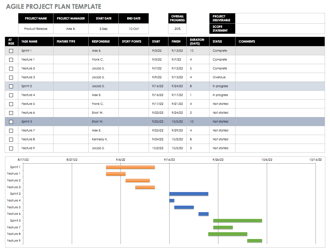 Free Agile Project Management Templates In Excel Regarding Testing Daily Status Report Template