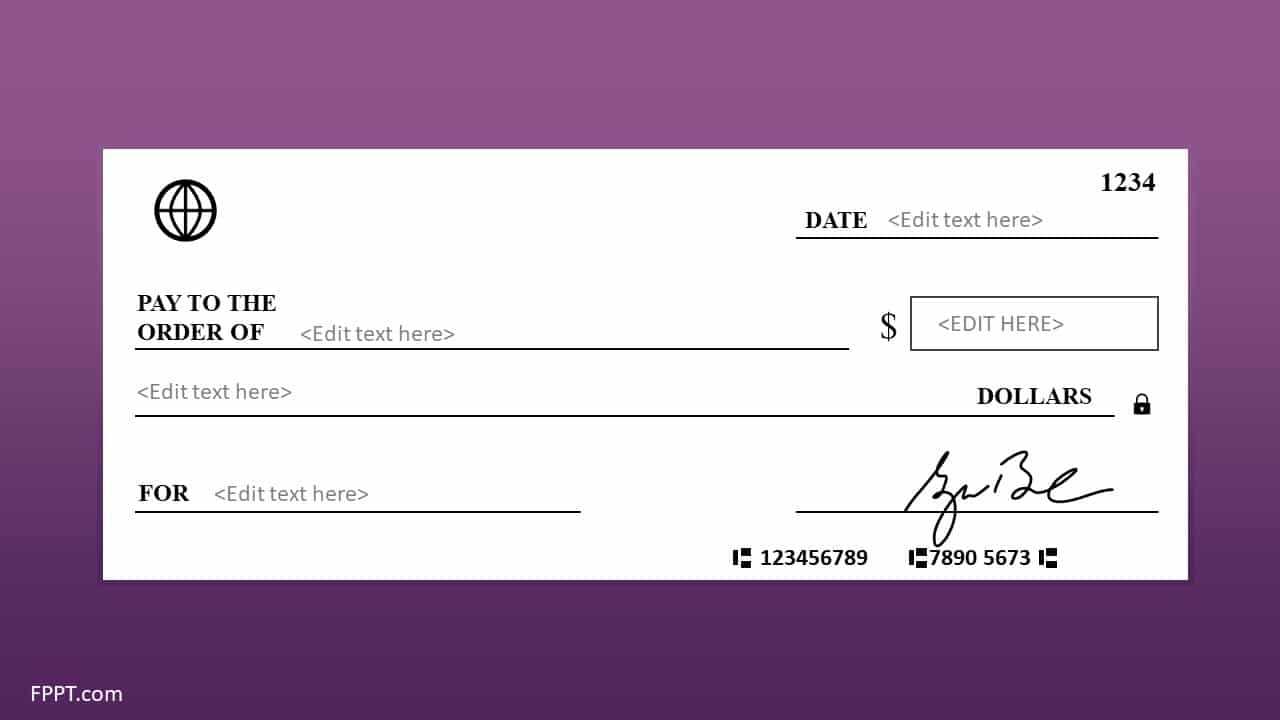 Free Blank Check Template For Powerpoint – Free Powerpoint With Blank Business Check Template Word
