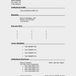 Free Blank Resume Format Download – Resume : Resume Sample Intended For Free Blank Cv Template Download