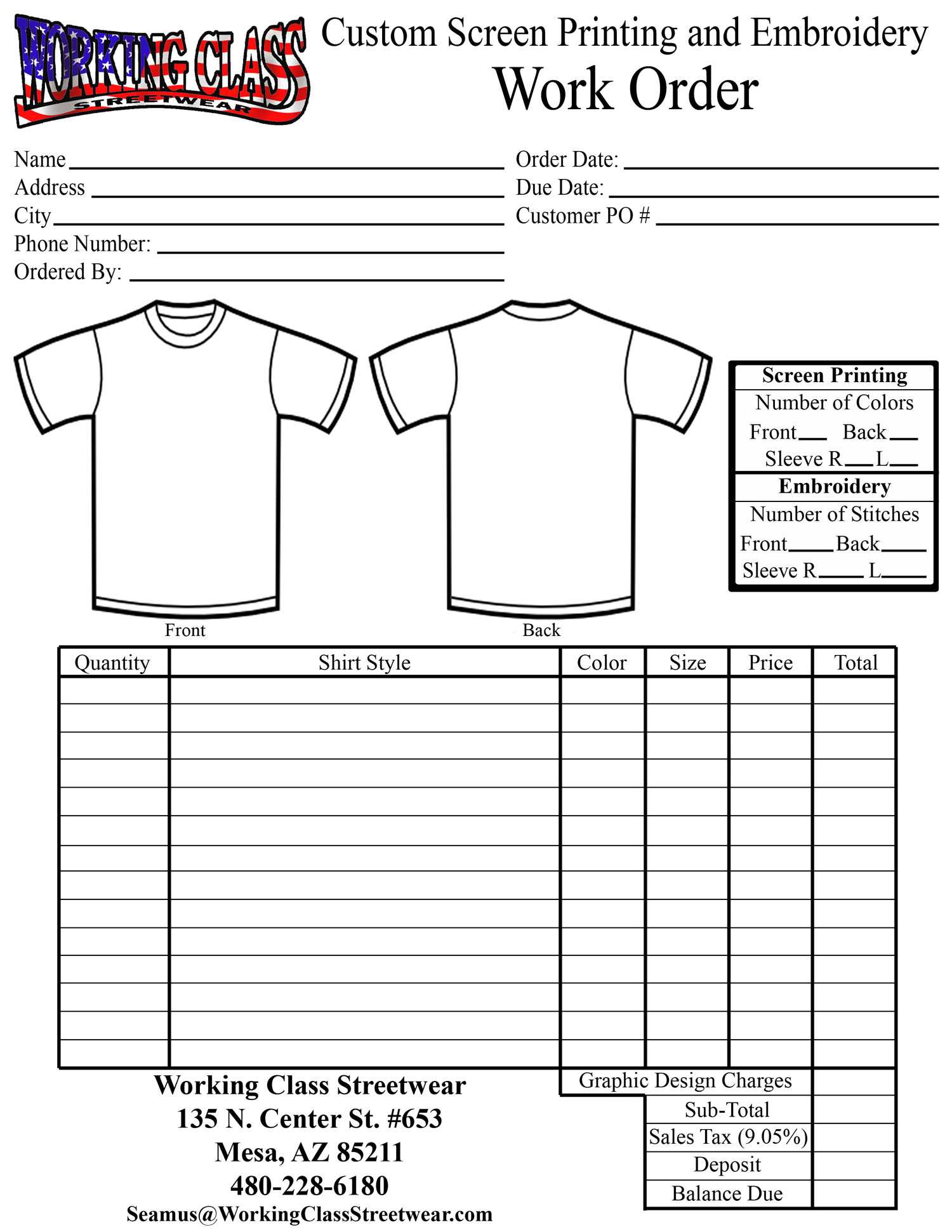 Free Blank T Shirt Order Form Template Word – Nils Stucki In Blank T Shirt Order Form Template