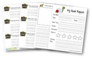 Free Book Report For Kids with Book Report Template Grade 1