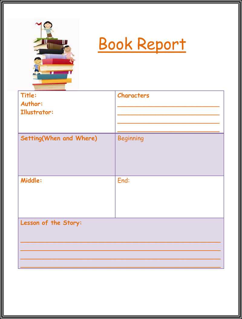 Free Book Report & Worksheet Templates – Word Layouts Within Book Report Template 5Th Grade