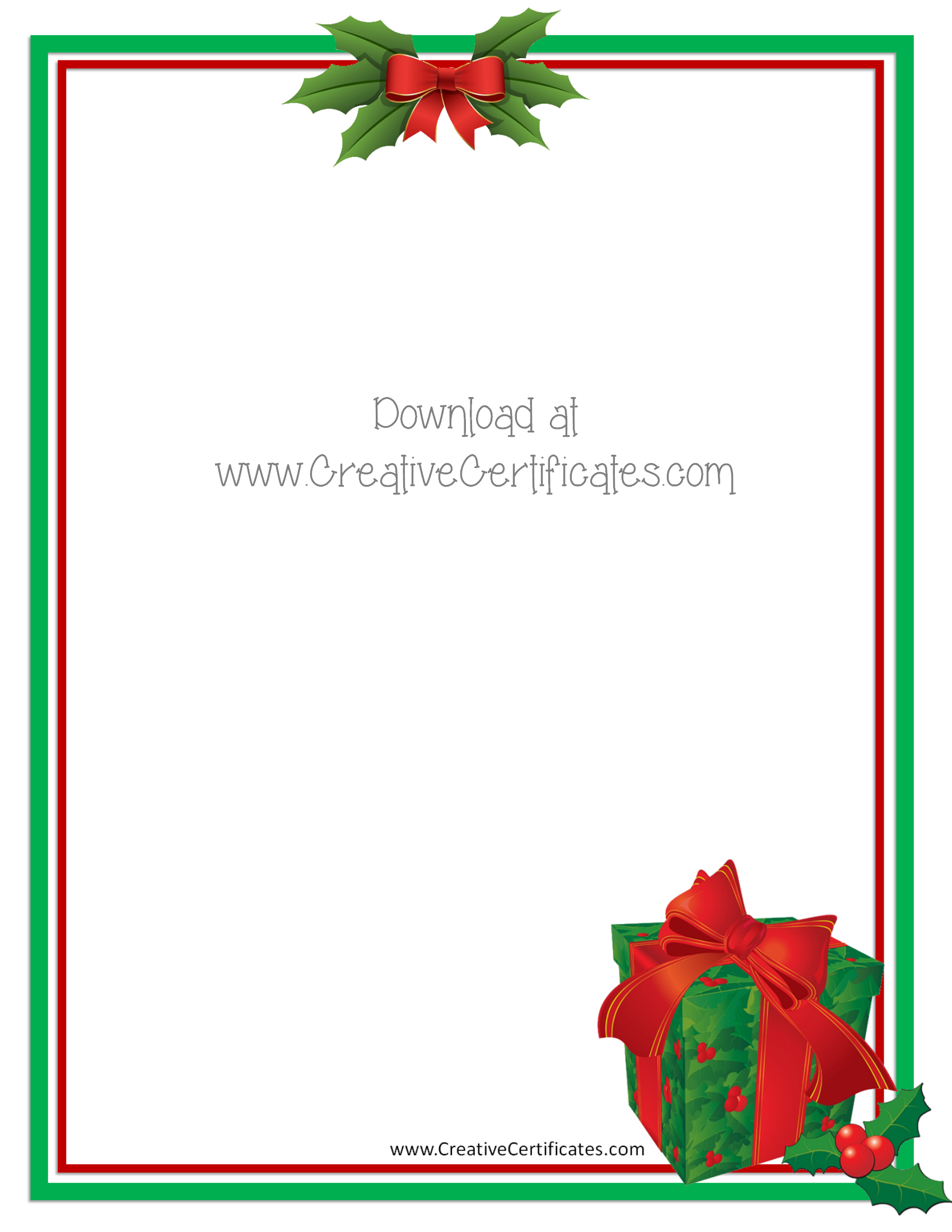Free Christmas Border Clipart For Microsoft Word In Christmas Border Word Template