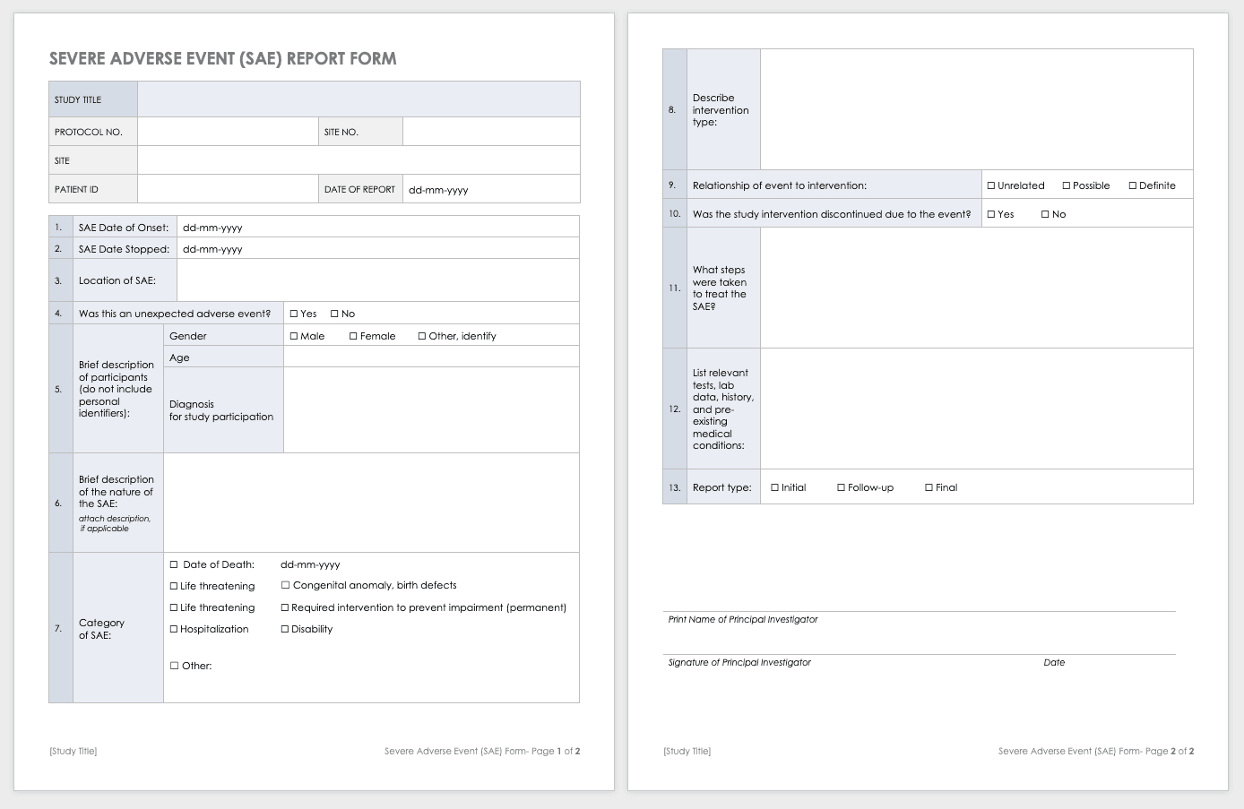 Free Clinical Trial Templates | Smartsheet For Clinical Trial Report Template