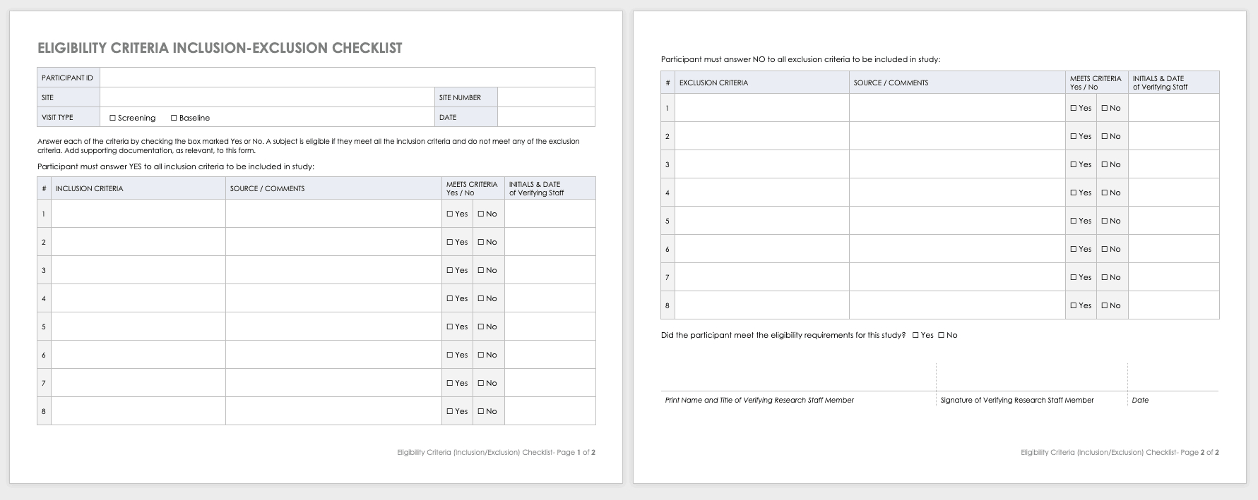 Free Clinical Trial Templates | Smartsheet With Regard To Clinical Trial Report Template