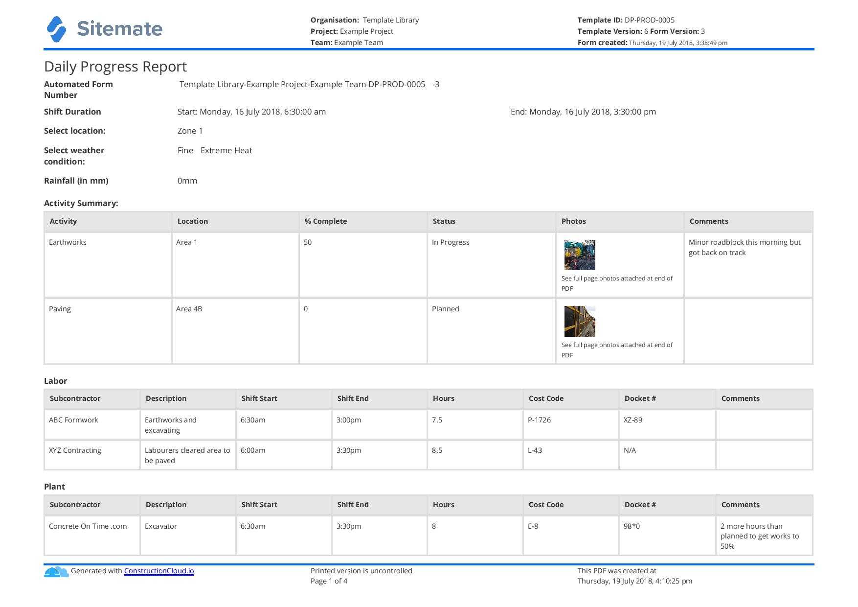 Free Construction Daily Report Template (Better Than Pdf With Regard To Daily Reports Construction Templates