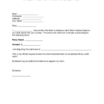 Free Credit Report Dispute Letter Template – Sample – Word With Credit Report Dispute Letter Template