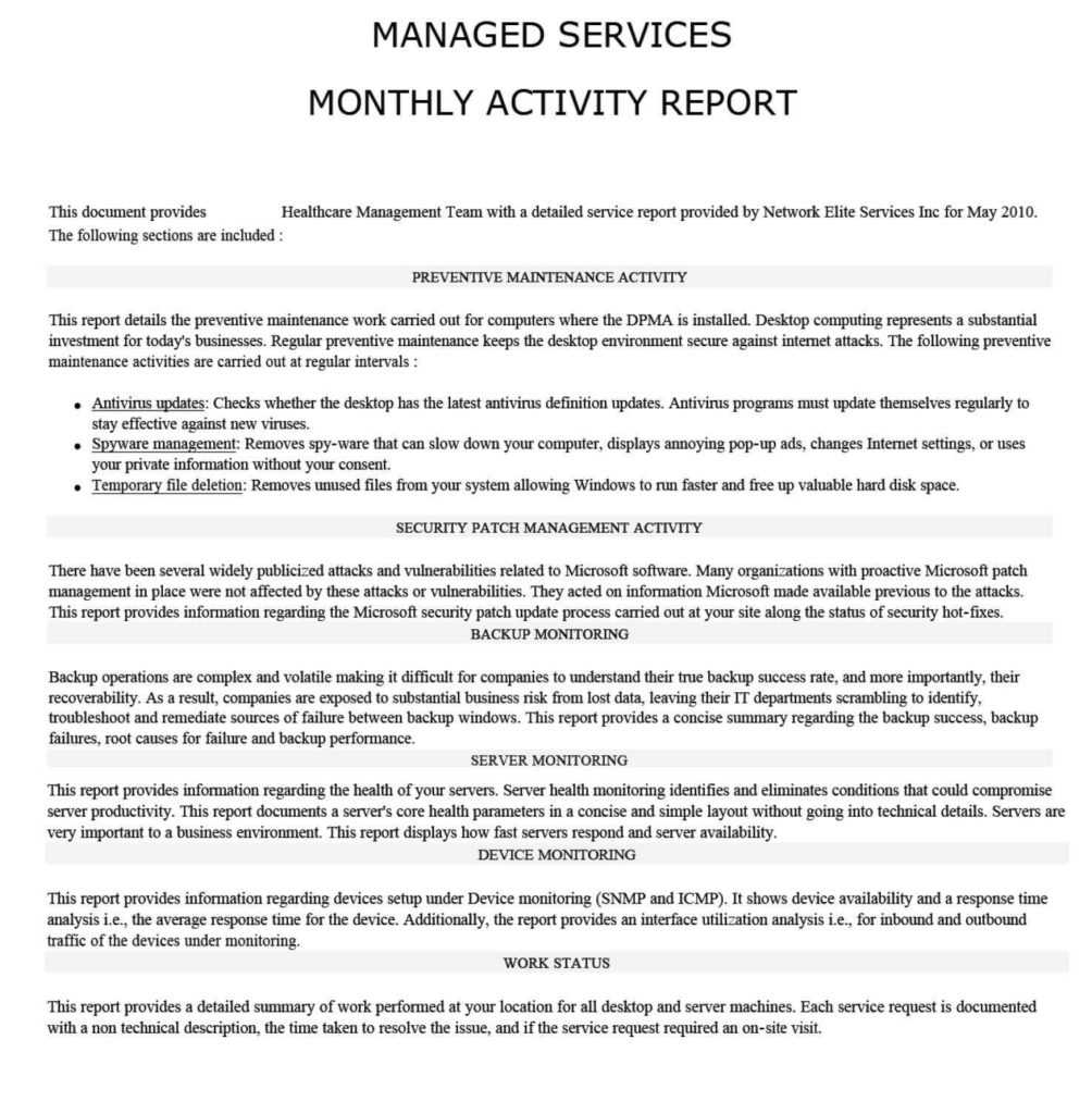 Free Daily Sales Report Template And Managed It Report Within How To Write A Work Report Template