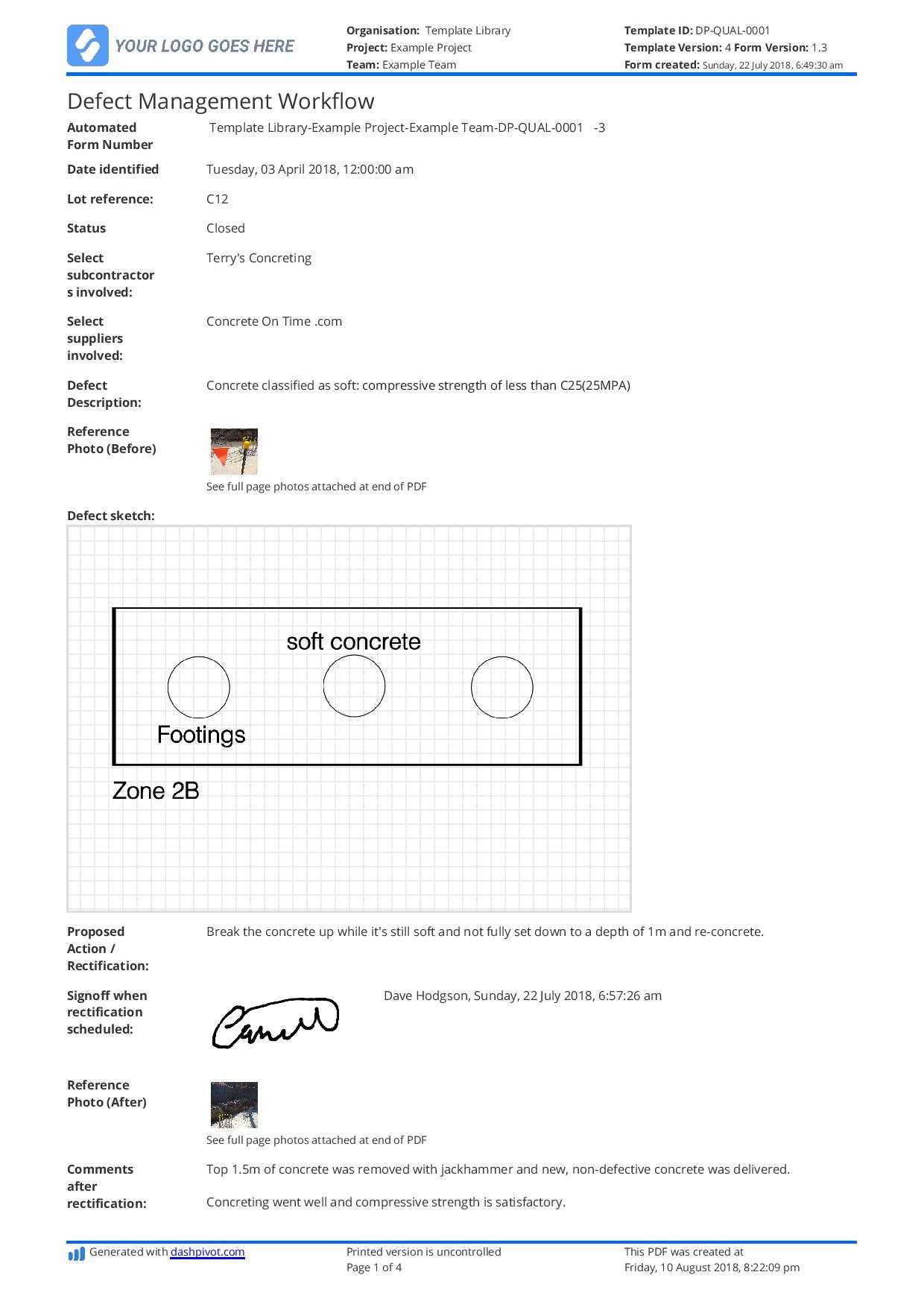 Free Defect Report Template (Better Than Word Doc And Excel) For Building Defect Report Template