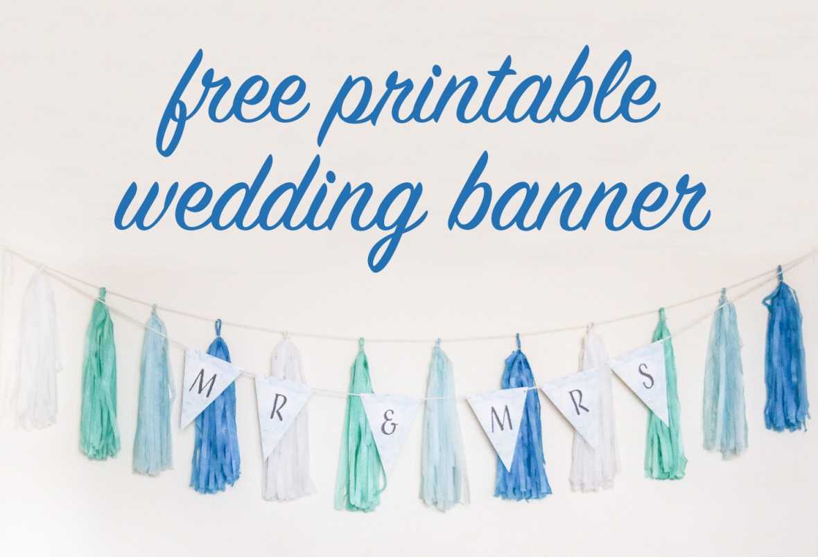 Free Diy Printable Wedding Banner Inside Free Bridal Shower Banner Template